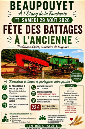 Battage a l'ancienne Beaupouyet