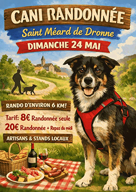 Cani randonnee Saint Meard de Dronne