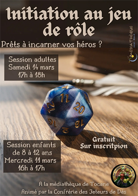 Initiation au jeu de role Tocane Saint Apre