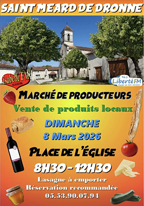 Marche de producteurs locaux Saint Meard de Dronne