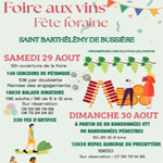 Foire aux vins St Barthelemy de Bussiere