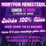 Soiree filles Montpon Menesterol