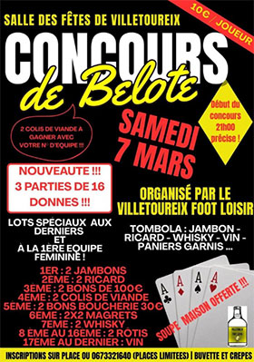 Concours de belote Villetoureix