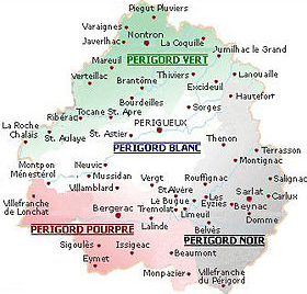 Carte de la Dordogne