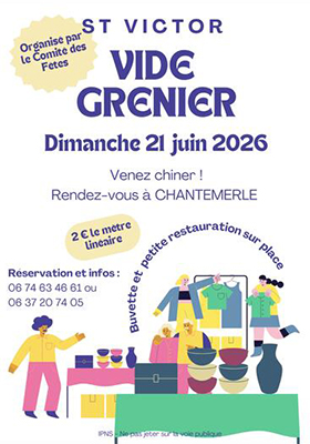 Vide grenier Saint Victor